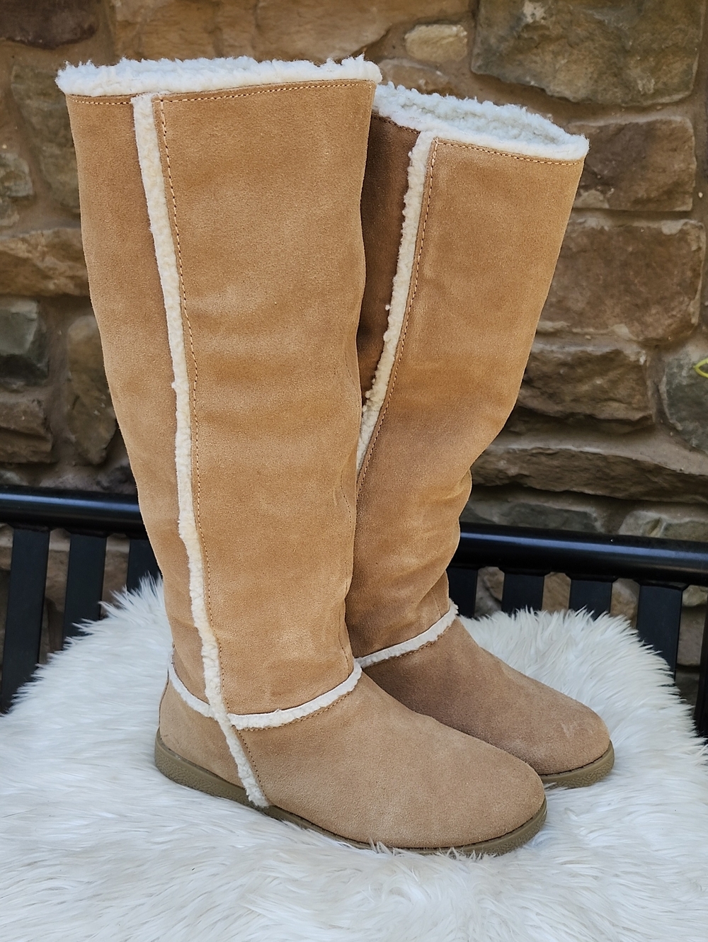 XHILARATION GENUINE SUEDE TALL BOOTS